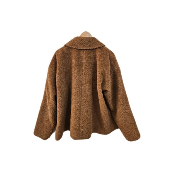 Eileen Fisher Suri Alpaca Wool Notch Collar Jacket Dark Clay L - Picture 8 of 16